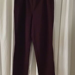 J.Jill Burgundy Ponte Slim Leg Pant Size Large New Without Tags